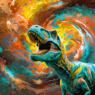 Arts numériques intitulée "tyrannosure_t-rex" par Virginie Gérôme, Œuvre d'art originale, Travail numérique 2D