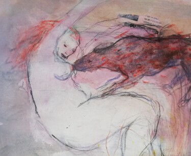 Peinture intitulée "Naissance d'une hyè…" par Virginie Hils, Œuvre d'art originale, Acrylique