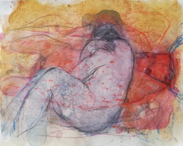 Картина под названием "Cauchemar" - Virginie Hils, Подлинное произведение искусства, Акрил