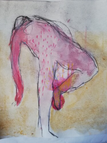 Peinture intitulée "Dessin corps dansant" par Virginie Hils, Œuvre d'art originale, Acrylique
