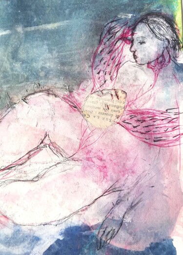 Pittura intitolato "Chamane" da Virginie Hils, Opera d'arte originale, Acrilico