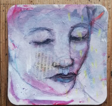 Schilderij getiteld "Coaster" door Virginie Hils, Origineel Kunstwerk, Acryl