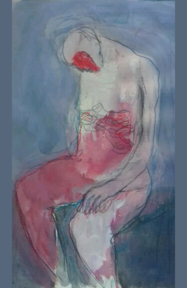 Malerei mit dem Titel "Un homme" von Virginie Hils, Original-Kunstwerk, Acryl