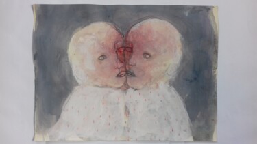 Peinture intitulée "têtes" par Virginie Hils, Œuvre d'art originale, Acrylique