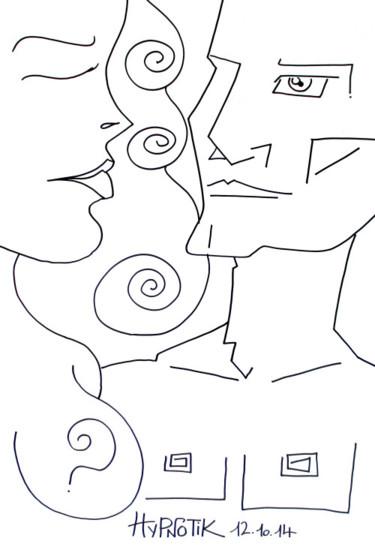 Drawing titled "hypnotik3.jpg" by Esterelle Lacrimosa, Original Artwork, Marker