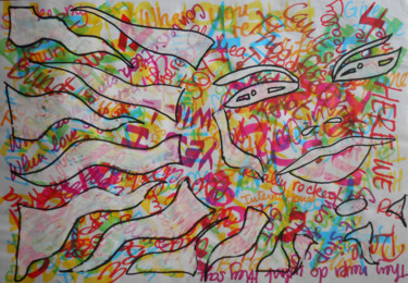 Σχέδιο με τίτλο "bruit.jpg" από Esterelle Lacrimosa, Αυθεντικά έργα τέχνης, Μαρκαδόρος