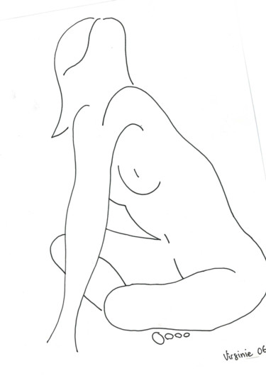 Drawing titled "toes.jpg" by Esterelle Lacrimosa, Original Artwork, Ink