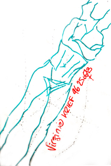 Рисунок под названием "Homme Calque" - Esterelle Lacrimosa, Подлинное произведение искусства, Другой