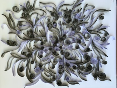 "Olives de papier" başlıklı Kolaj Virginie Lachkar tarafından, Orijinal sanat, Kolaj Ahşap Sedye çerçevesi üzerine monte edi…