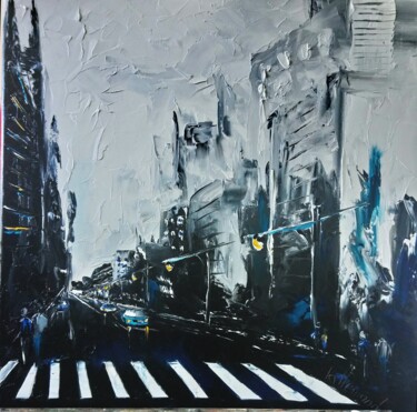 Peinture intitulée "Sin City 2" par Virginie Lallemand, Œuvre d'art originale, Huile