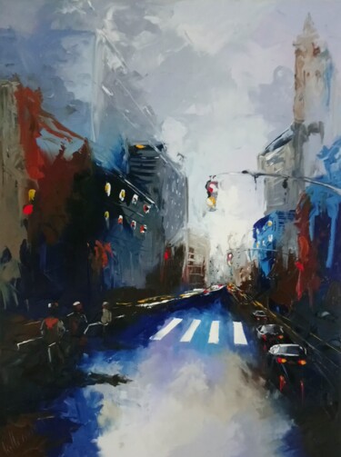 Peinture intitulée "NYC 2" par Virginie Lallemand, Œuvre d'art originale, Huile