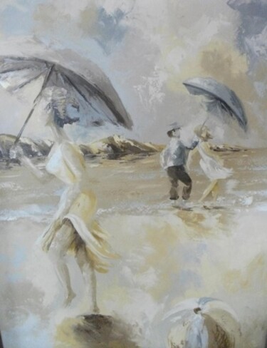 Peinture intitulée "grand vent 2" par Virginie Lallemand, Œuvre d'art originale, Autre