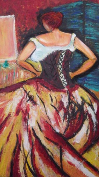 Peinture intitulée "Danseuse du MOULIN…" par Virginie Le Roy, Œuvre d'art originale, Huile