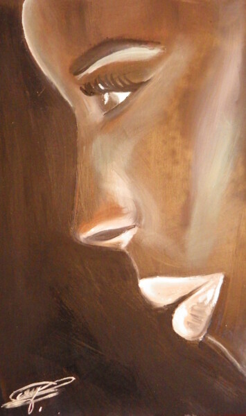 Peinture intitulée "Femme créole" par Virginie Le Roy, Œuvre d'art originale, Huile