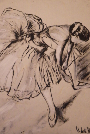 Peinture intitulée "Danseuse classique.…" par Virginie Le Roy, Œuvre d'art originale, Huile