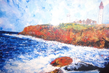 Painting titled "La pointe Saint Mat…" by Virginie Le Roy, Original Artwork, Oil