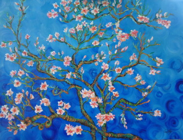 Peinture intitulée "Les branches d'Aman…" par Virginie Le Roy, Œuvre d'art originale, Huile