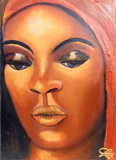 Peinture intitulée "Femme d'Orient." par Virginie Le Roy, Œuvre d'art originale, Huile