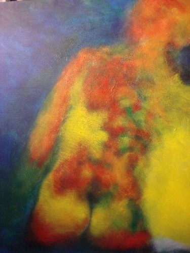 Pintura titulada "Nu de Lumière" por Virginie Maneval, Obra de arte original, Oleo
