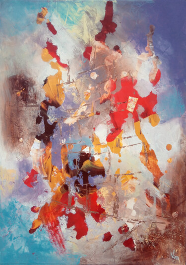 Картина под названием "Korser" - Virginie Mérimée (Vim), Подлинное произведение искусства, Акрил Установлен на Деревянная ра…