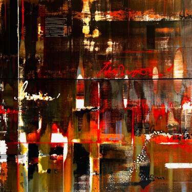 Картина под названием "Lisbonne" - Virginie Munch, Подлинное произведение искусства, Акрил Установлен на Деревянная рама для…