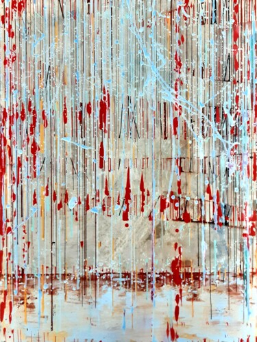 Malerei mit dem Titel "Nouvelle idylle" von Virginie Munch, Original-Kunstwerk, Acryl Auf Keilrahmen aus Holz montiert
