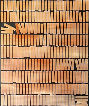 Schilderij getiteld "La petite histoire…" door Virginie Munch, Origineel Kunstwerk, Acryl Gemonteerd op Frame voor houten br…