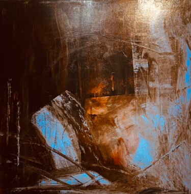 Peinture intitulée "Au coin du feu" par Virginie Munch, Œuvre d'art originale, Acrylique Monté sur Châssis en bois