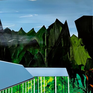 Pittura intitolato "La case de l’Entre-…" da Virginie Munch, Opera d'arte originale, Acrilico Montato su Telaio per barella…