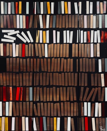 "La bibliothèque d’u…" başlıklı Tablo Virginie Munch tarafından, Orijinal sanat, Akrilik Ahşap Sedye çerçevesi üzerine monte…