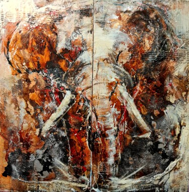 Malarstwo zatytułowany „Serengeti” autorstwa Virginie Nègre, Oryginalna praca, Pigmenty