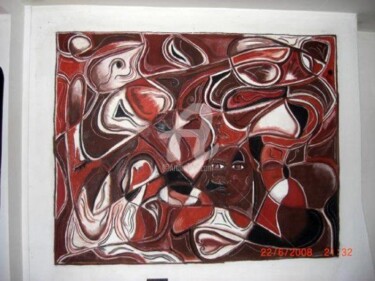 Painting titled "pastel mural" by Virginie Plin, Original Artwork