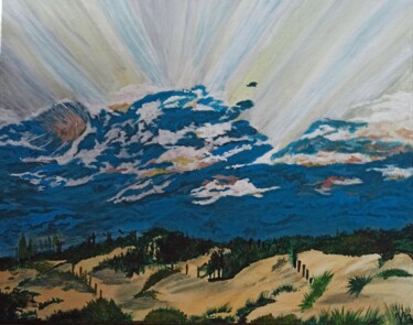 Pittura intitolato "Âme des nuages" da Virginie Queva, Opera d'arte originale, Acrilico