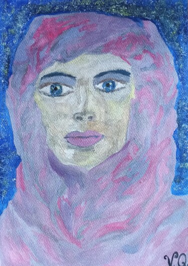 Peinture intitulée "Femme de cendres" par Virginie Queva, Œuvre d'art originale, Acrylique