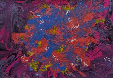 Peinture intitulée "Implosion de la ter…" par Virginie Queva, Œuvre d'art originale, Acrylique