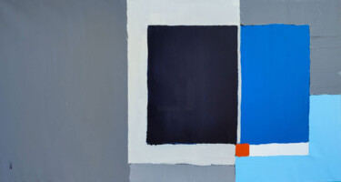 Картина под названием "Bleu de Prusse numé…" - Virginie Schroeder, Подлинное произведение искусства, Акрил
