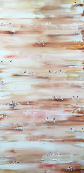 Painting titled "brume d'automne" by Virginie Seguier, Original Artwork, Acrylic