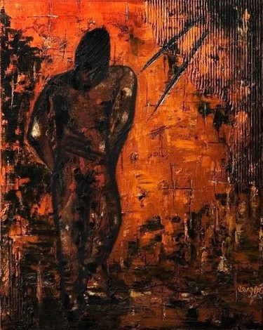Peinture intitulée "DEMANDE A LA POUSSI…" par Virginie Banas, Œuvre d'art originale, Huile