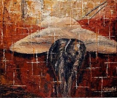 Peinture intitulée "LA NONCHALENCE" par Virginie Banas, Œuvre d'art originale, Huile