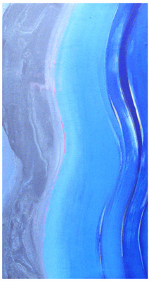 Peinture intitulée "Ondes Bleu" par Virginie Gallé, Œuvre d'art originale, Acrylique