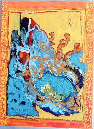Peinture intitulée "Cocon 3" par Virginie Gallé, Œuvre d'art originale, Huile