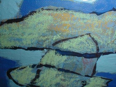 Painting titled "Carte marine (détai…" by Virginie Gallé, Original Artwork, Oil