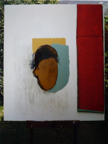 Peinture intitulée "Portrait au Blason" par Virginie Gallé, Œuvre d'art originale, Huile