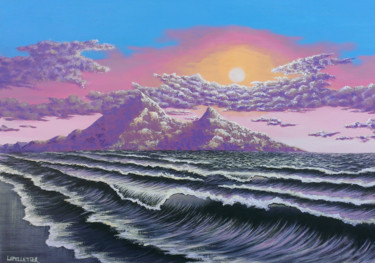 Idylle Malerei mit dem Titel "Idylle" von Virginie Lepelletier, Original-Kunstwerk, Acryl Auf Gestell montiert