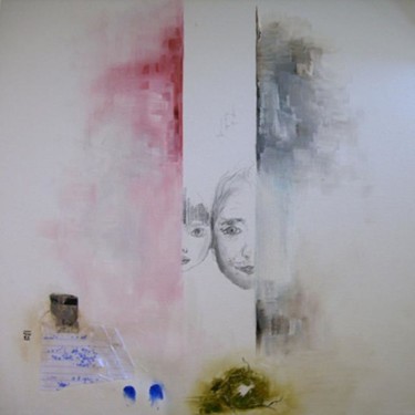 Peinture intitulée "Two faces" par Vlh, Œuvre d'art originale, Huile