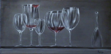 Peinture intitulée "Rouge à lèvre" par Virginie Px, Œuvre d'art originale