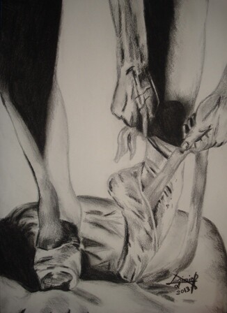 Peinture intitulée "la danseuse" par Virginier, Œuvre d'art originale