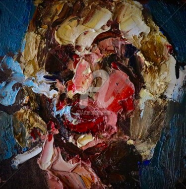 Painting titled "Face#2" by Virgis Ruseckas, Original Artwork, Oil