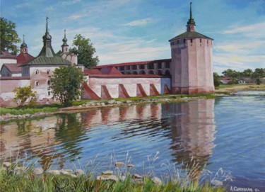 Картина под названием ""Кузнечная башня"" - Александр Самохвалов, Подлинное произведение искусства, Масло