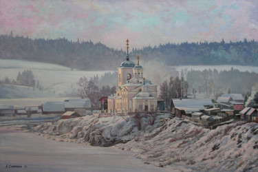 Painting titled ""Слобода"" by Aleksandr Samokhvalov, Original Artwork, Oil